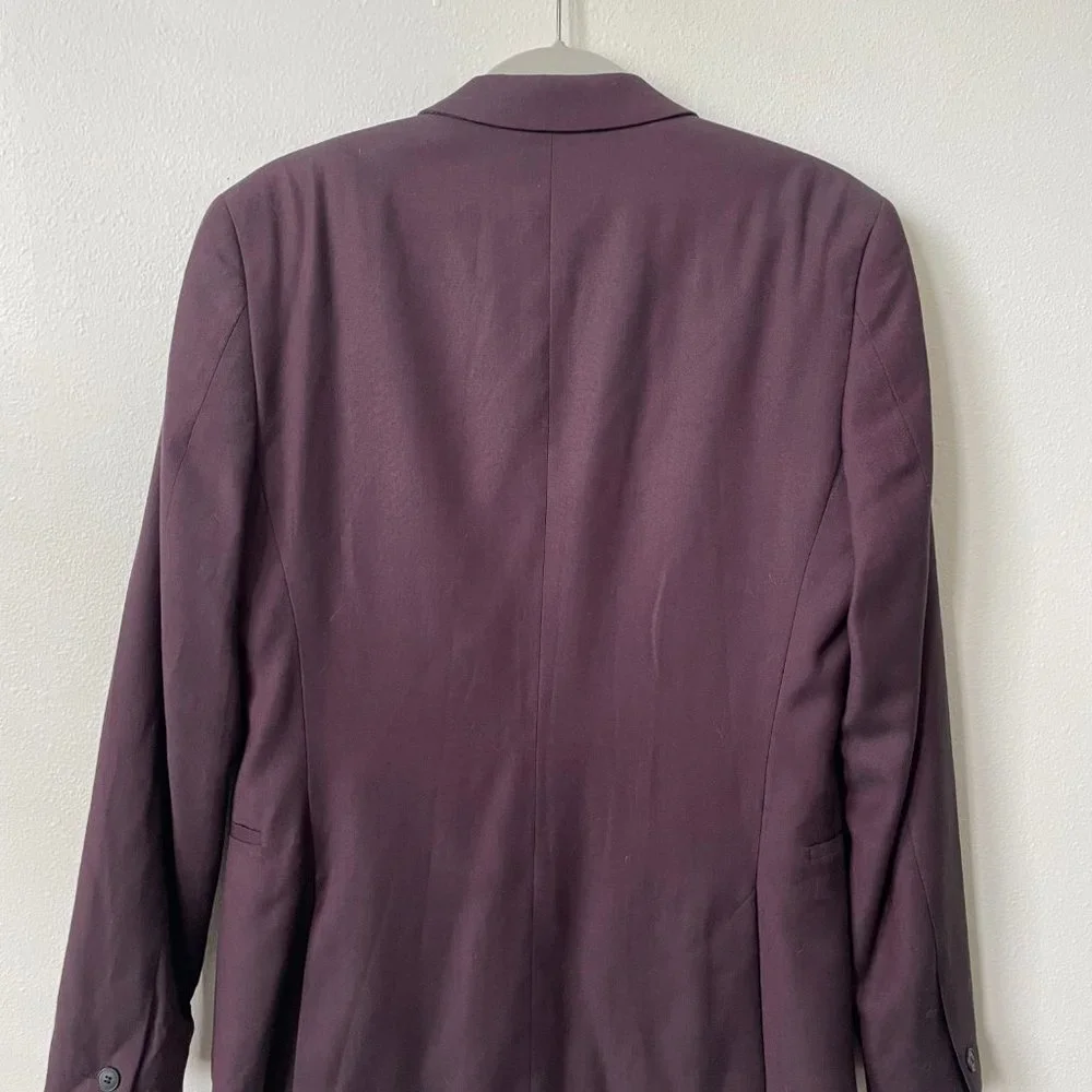 Burgundy Topman Suit Jacket size 36R - Picture 5 of 5